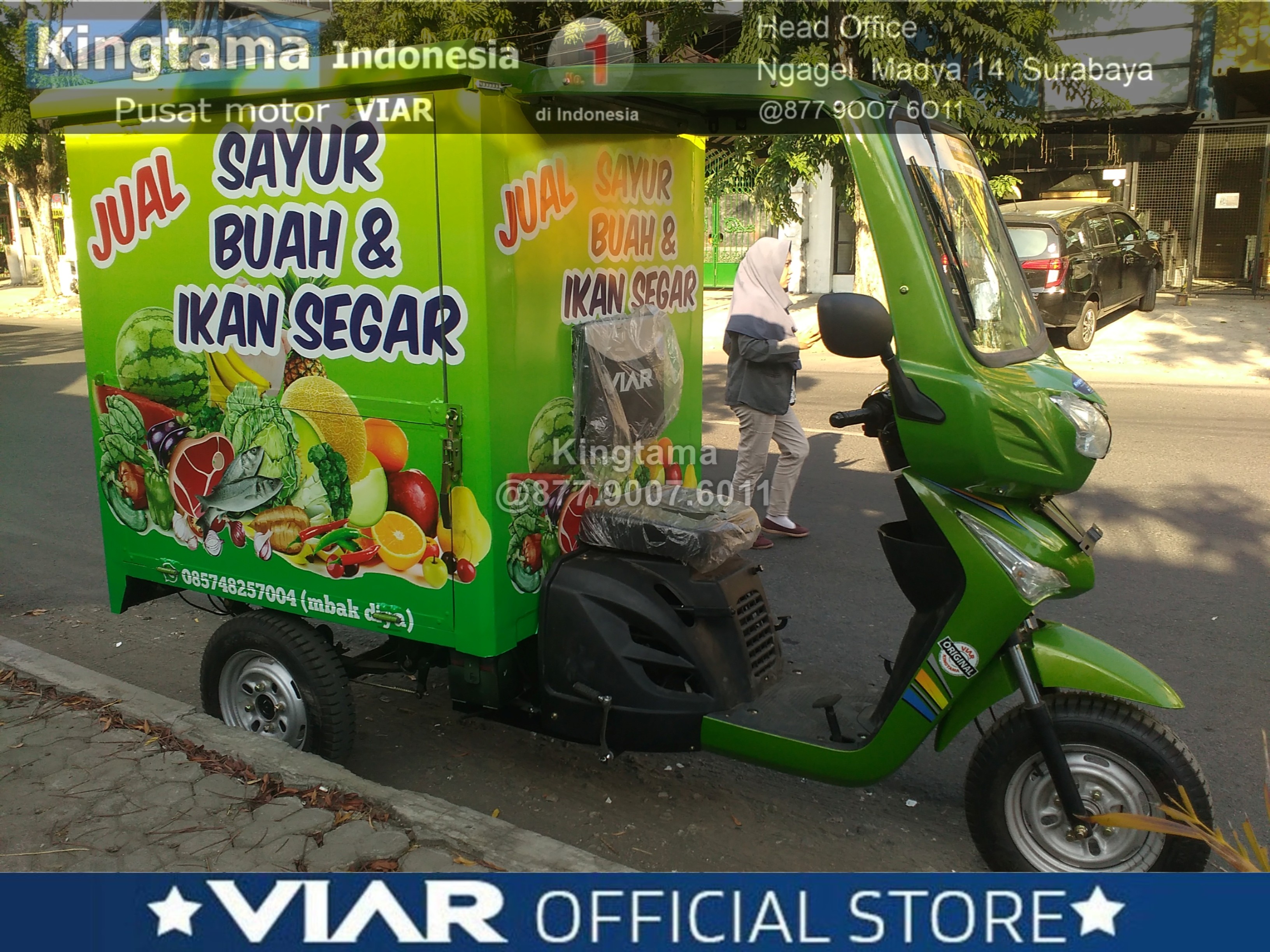 Motor roda tiga viar karya bit cantik siap jualan keliling