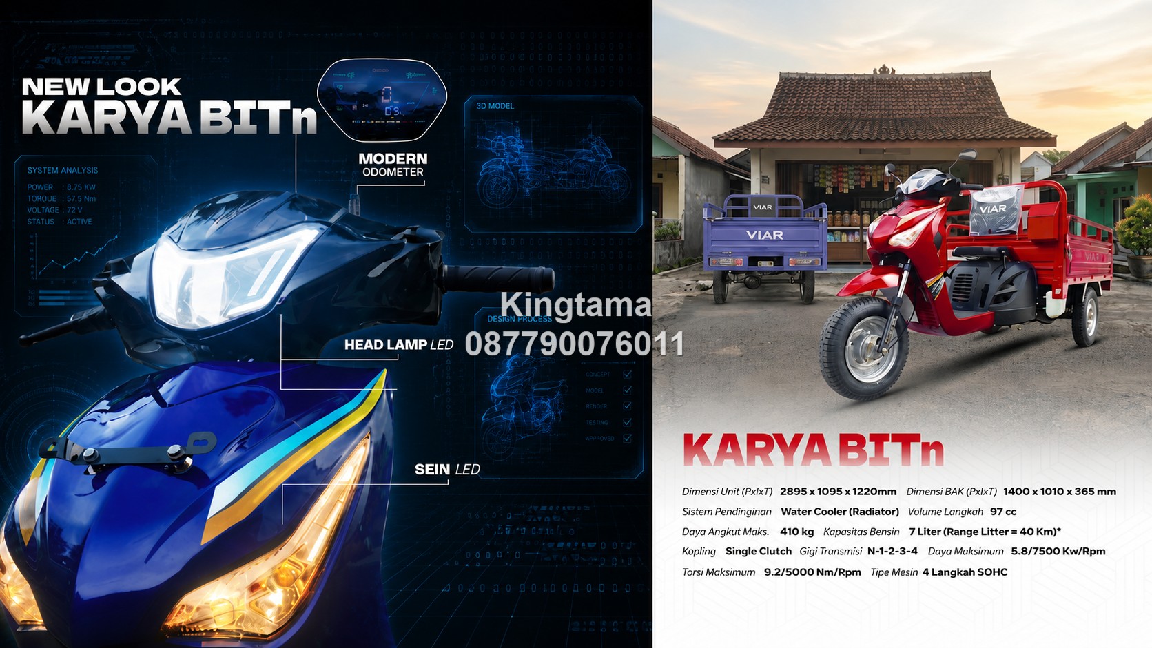 Motor roda tiga Viar Karya BIT n