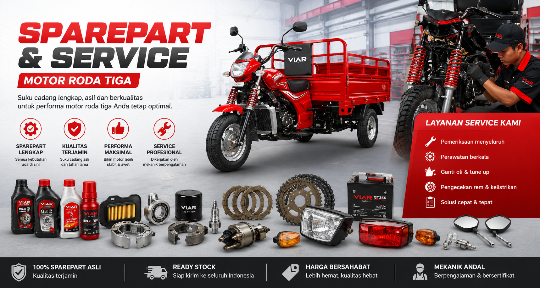 Layanan Servis & Suku Cadang Orisinal